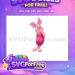 Free Happy Piglet Thinking Free Pink Character Winnie The Pooh Free SVG - Instant Download