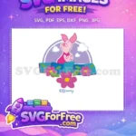 Free Smiling Piglet Face Free Flowers Background Winnie The Pooh Free SVG - Instant Download