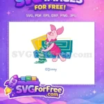 Free Pink Piglet Free Green Scarf Winnie The Pooh Free SVG - Instant Download