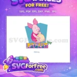 Free Pink Piglet Eating Free Fruit Winnie The Pooh Free SVG - Instant Download