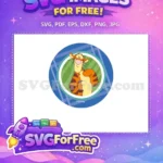 Free Orange Striped Tigger Free Suspicious Look Winnie The Pooh Free SVG - Instant Download