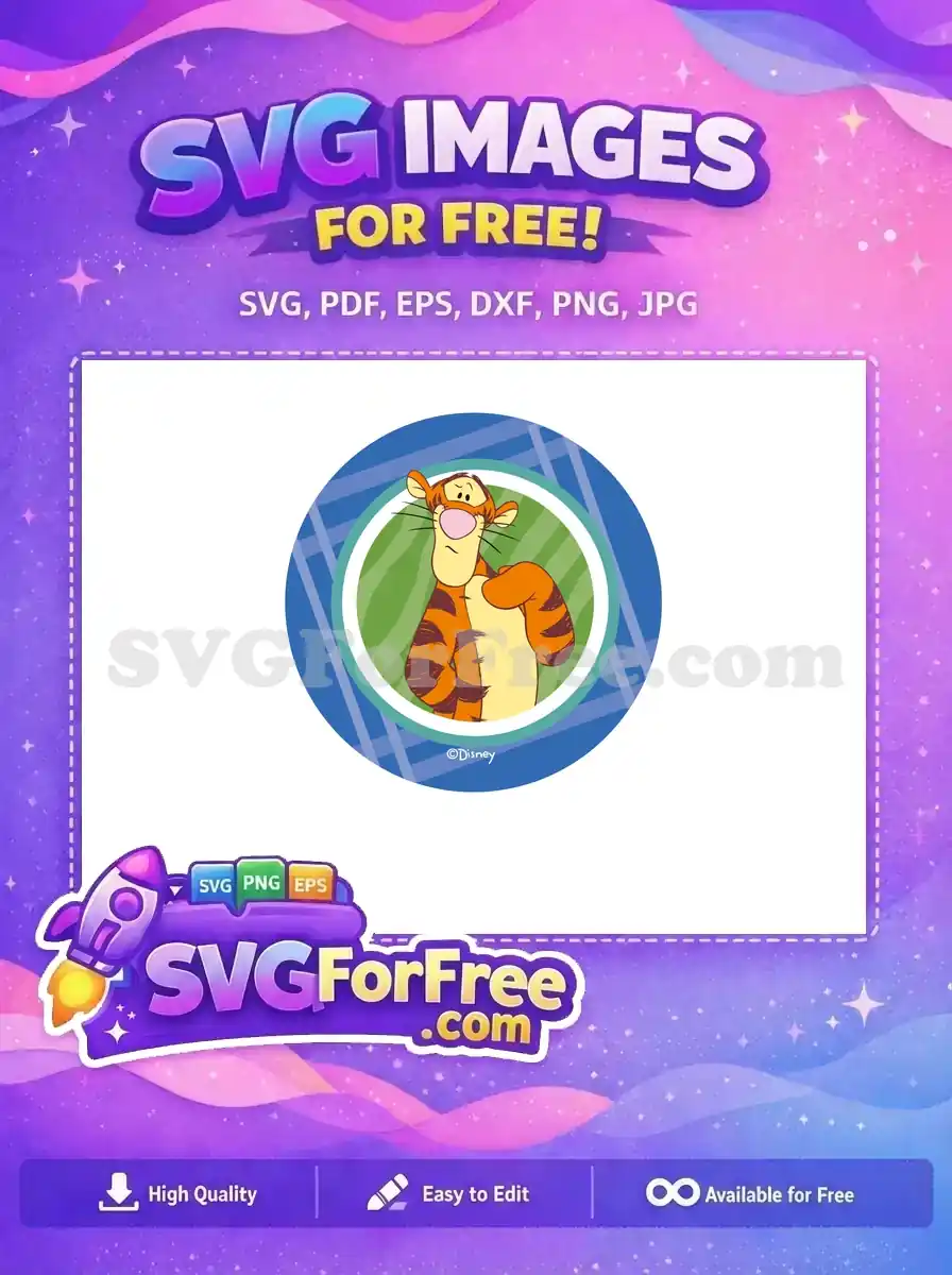 Free Orange Striped Tigger Free Suspicious Look Winnie The Pooh Free SVG