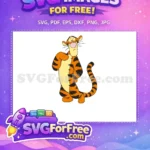 Free Tigger Orange Stripes Free Suspicious Look Winnie The Pooh Free SVG - Instant Download