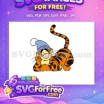 Free Tigger Blue Winter Hat Free Winnie The Pooh Free SVG - Instant Download