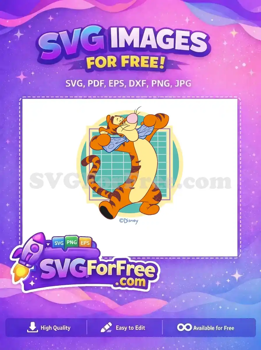 Free Orange Tigger Bowtie Free Dancing Winnie The Pooh Free SVG