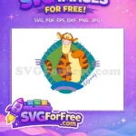 Free Orange Striped Tigger Free Thinking Expression Winnie The Pooh Free SVG - Instant Download