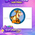 Free Laughing Tigger Face Free Orange and Black Winnie The Pooh Free SVG - Instant Download
