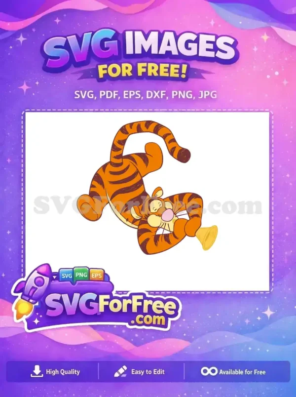 Free Orange Tigger with Trumpet Free Playful Pose Winnie The Pooh Free SVG Free Orange Tigger with Trumpet Free Playful Pose Winnie The Pooh Free SVG