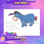Free Sad Eeyore Donkey Free Pink Bow Winnie The Pooh Free SVG 1 - Instant Download