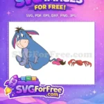 Free Sad Blue Eeyore Free Pink Tail Winnie The Pooh Free SVG - Instant Download