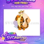 Free Orange Stripes Free Tigger Expression Winnie The Pooh Free SVG - Instant Download
