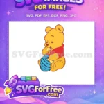 Free Honey Dripping Free Red Hoodie Winnie The Pooh Free SVG - Instant Download