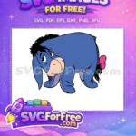 Free Sad Eeyore Donkey Free Pink Bow Winnie The Pooh Free SVG 2 - Instant Download