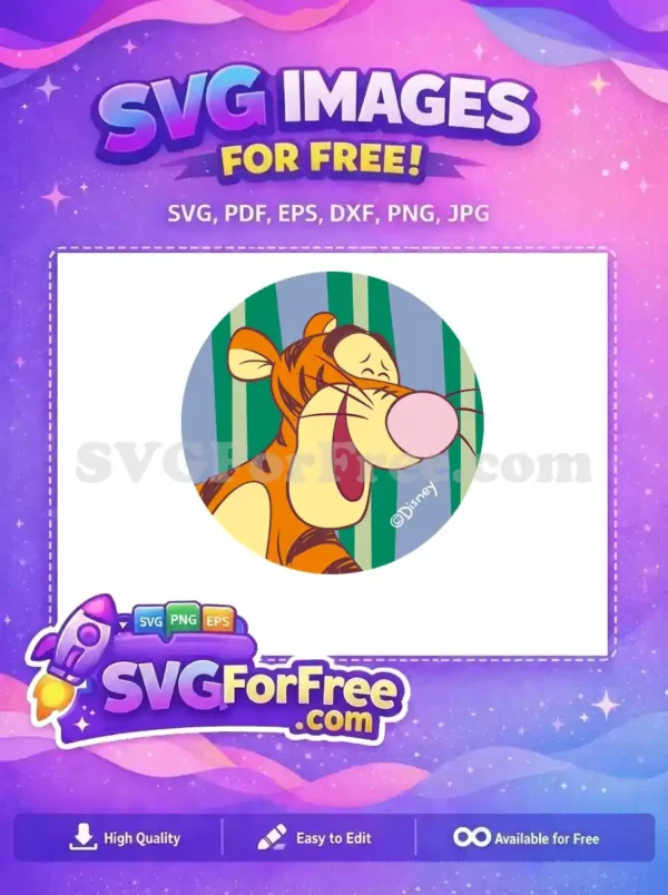 Free Exuberant Tigger Roaring Free Cartoon Winnie The Pooh Free SVG