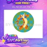 Free Smiling Tigger Free Blue Bowtie Winnie The Pooh Free SVG - Instant Download