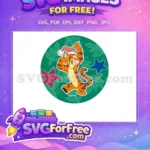 Free Orange Tigger Santa Hat Free Mistletoe Winnie Pooh Free SVG - Instant Download