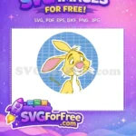 Free Cute Rabbit Face Free Yellow Details Pooh Free SVG - Instant Download
