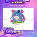 Free Sad Eeyore Flowers Free Cartoon Character Winnie The Pooh Free SVG - Instant Download