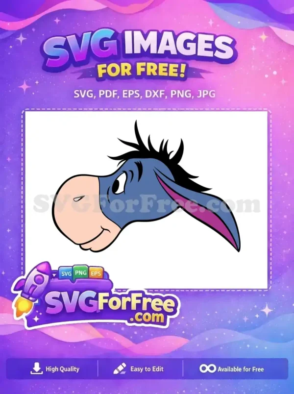 Free Sad Eeyore Face Free Winnie The Pooh Free SVG Free Sad Eeyore Face Free Winnie The Pooh Free SVG