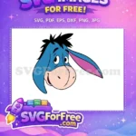 Free Sad Eeyore Face Free Blue Donkey Winnie The Pooh Free SVG - Instant Download