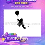 Free Piglet Hugging Free Balloon Winnie The Pooh Free SVG - Instant Download