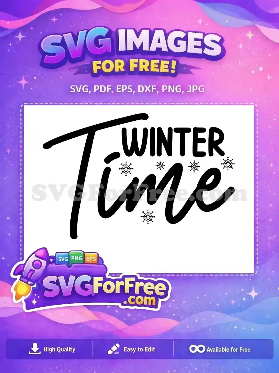 Free Black Winter Text Free Snowflake Graphic Winter Free SVG