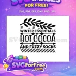 Free Winter Branch Free Hot Cocoa Quote Winter Free SVG - Instant Download