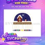 Free Snow Globe Free House Scene Winter Free SVG - Instant Download