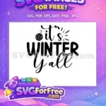 Free Ornament Detail Free Winter Yall Quote Winter Free SVG - Instant Download