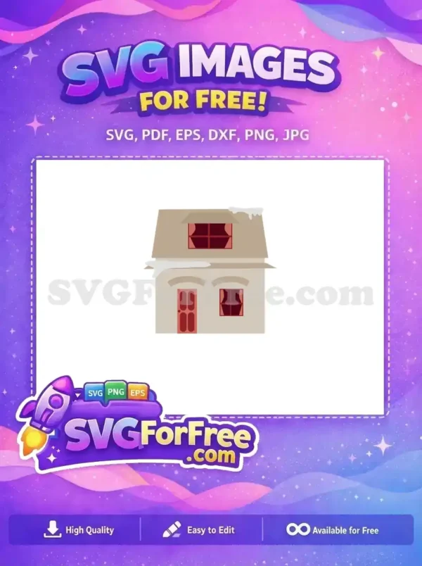 Free Snowy Roof Free Red Door Winter Quotes Free SVG