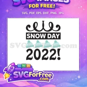 Free Blue Pom Winter Hat Free Snow Day 2022 Free SVG