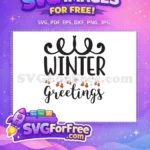 Free Mittens Pattern Free Snowflake Winter Greetings Free SVG - Instant Download