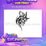 Free Howling Free Silhouette Wolf Nature Free SVG 1 - Instant Download