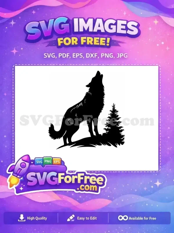 Free Howling Detail Free Silhouette Detail Wildlife Free SVG