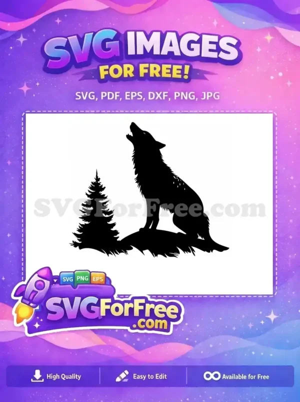 Free Howling Detail Free Silhouette Detail Animals Free SVG