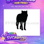 Free Howling Wolf Free Silhouette Design Wildlife Free SVG - Instant Download