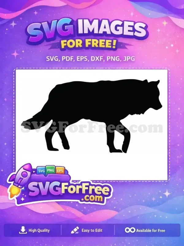 Free Howling Detail Free Walking Detail Wolves Free SVG
