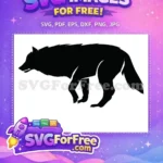 Free Walking Silhouette Free Dark Wolf Howling Movie Free SVG - Instant Download