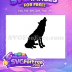 Free Howling Detail Free Silhouette Detail Wild Free SVG - Instant Download