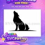 Free Howling Detail Free Silhouette Detail Wolf Free SVG 16 - Instant Download