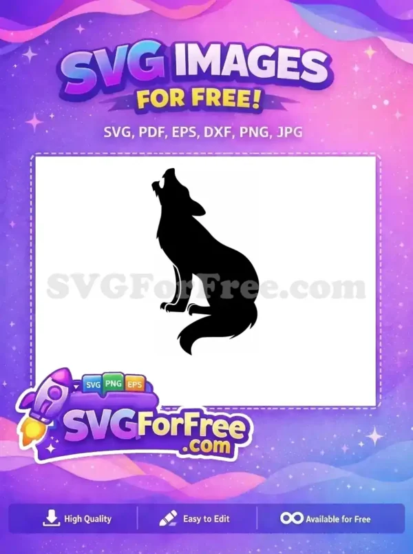 Free Howling Detail Free Silhouette Art Wolf Free SVG 1 Free Howling Detail Free Silhouette Art Wolf Free SVG 1