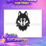 Free Fierce Eyes Free Black and White Wolf Free SVG - Instant Download
