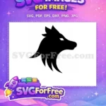 Free Howling Silhouette Free Black Wolf Design Free SVG - Instant Download