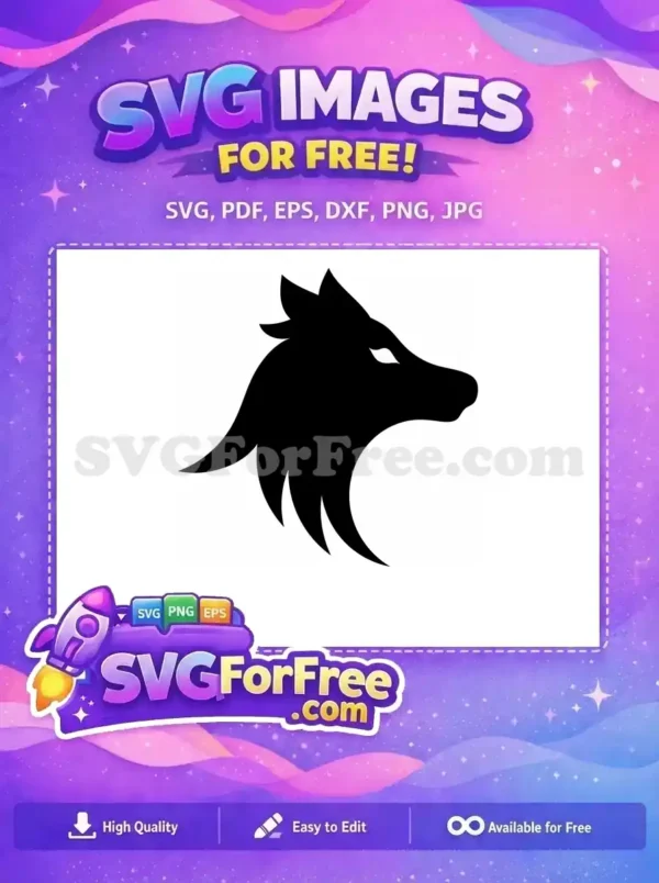 Free Howling Silhouette Free Black Wolf Design Free SVG