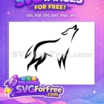 Free Howling Detail Free Silhouette Detail Wolf Free SVG 27 - Instant Download