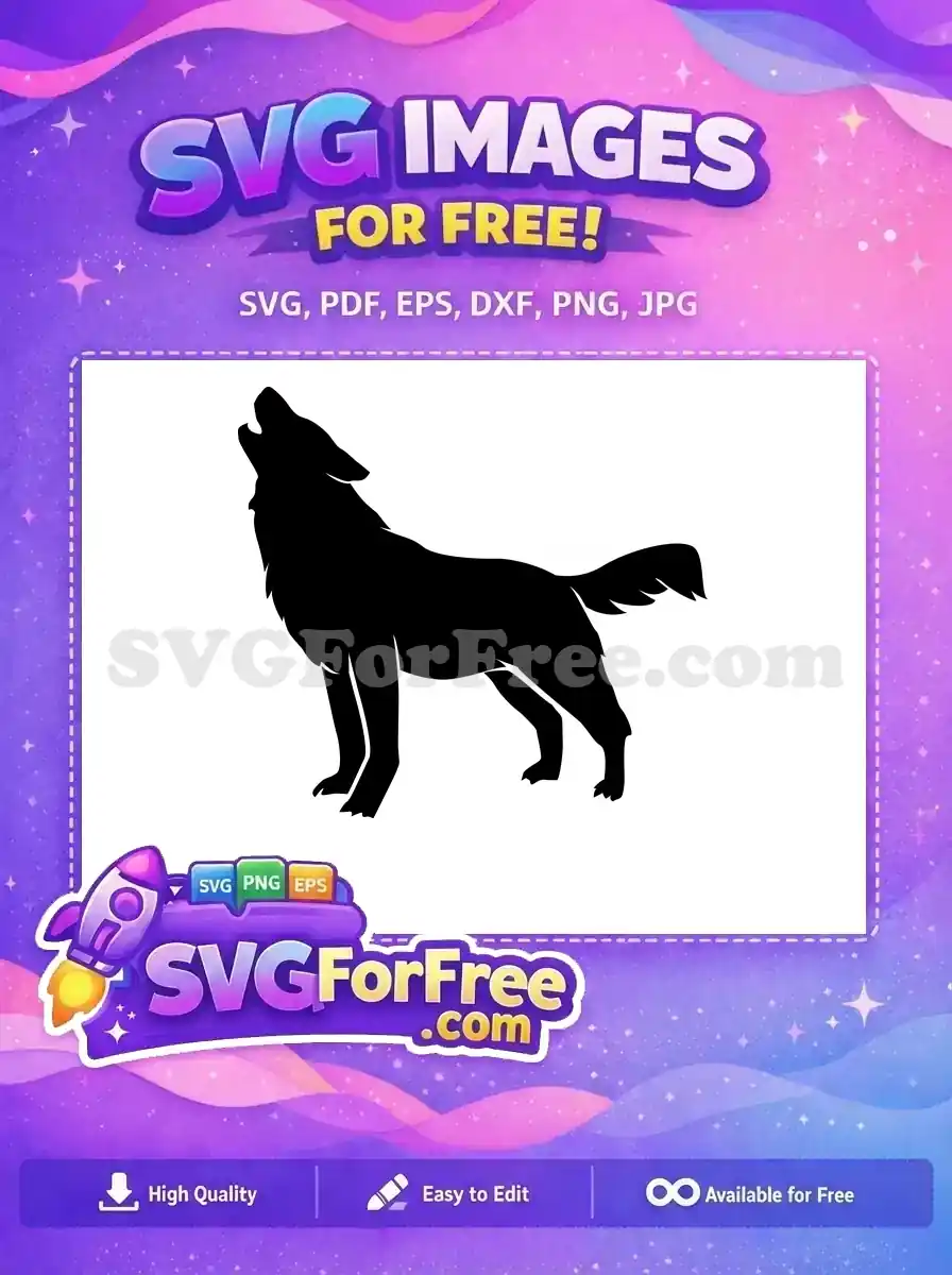 Free Howling Detail Free Animal Detail Wolf Free SVG