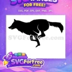 Free Howling Wolf Free Silhouette Dark Night Free SVG 2 - Instant Download