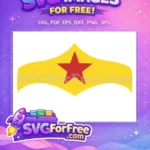 Free Yellow Tiara Free Red Star Wonder Women Free SVG - Instant Download