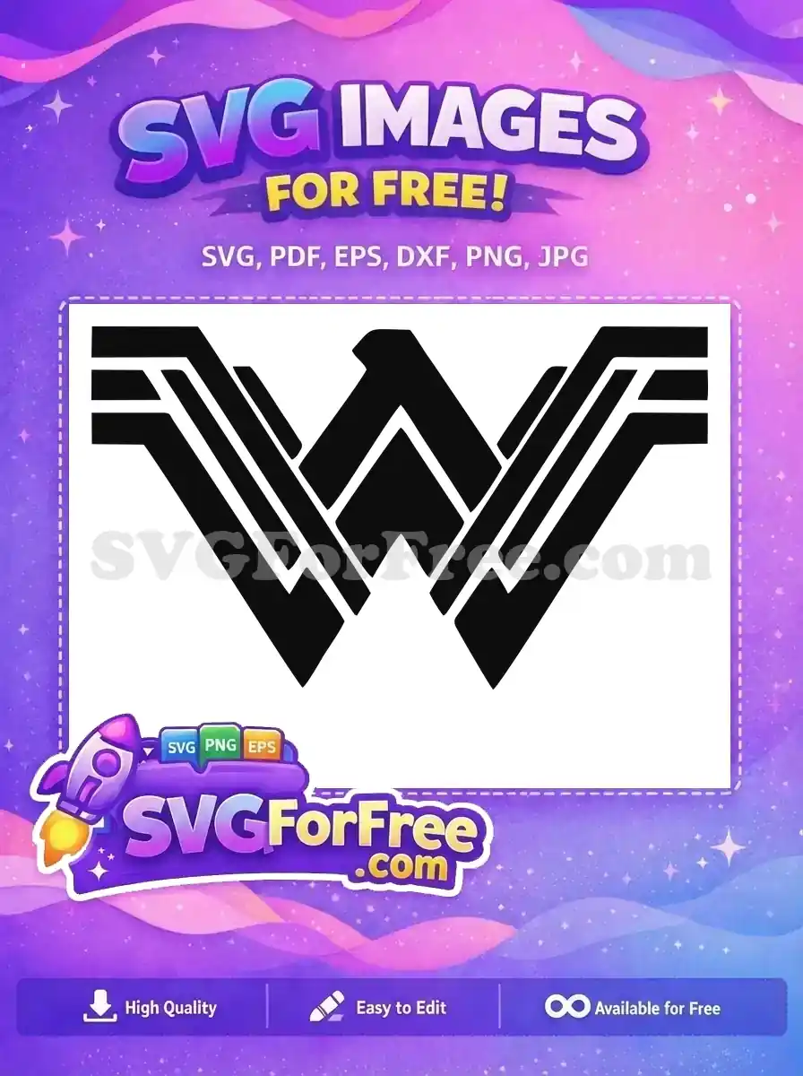 Free Black Logo Free Symbol Wonder Women Free SVG
