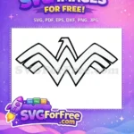 Free Simple Logo Free Wonder Women Symbol Movie Free SVG - Instant Download